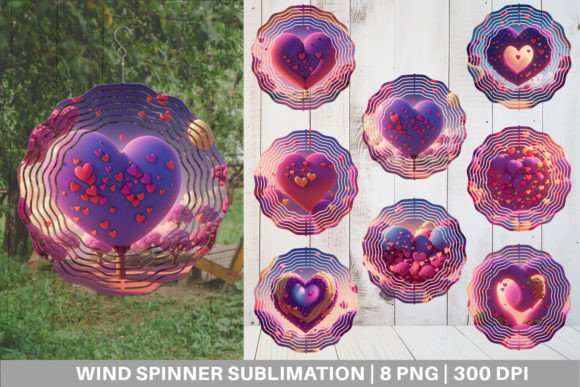 Download Wind Spinner 3D Love Vibrant - Premium Resources