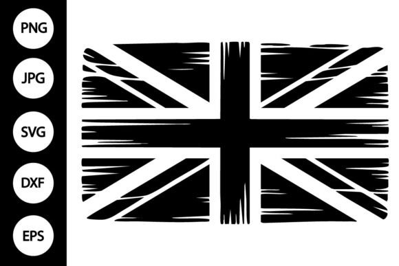 Download Distressed UK Flag Silhouette SVG - Premium Resources