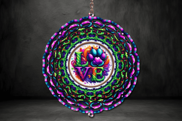 Download Paw Print Love Wind Spinner - Premium Resources